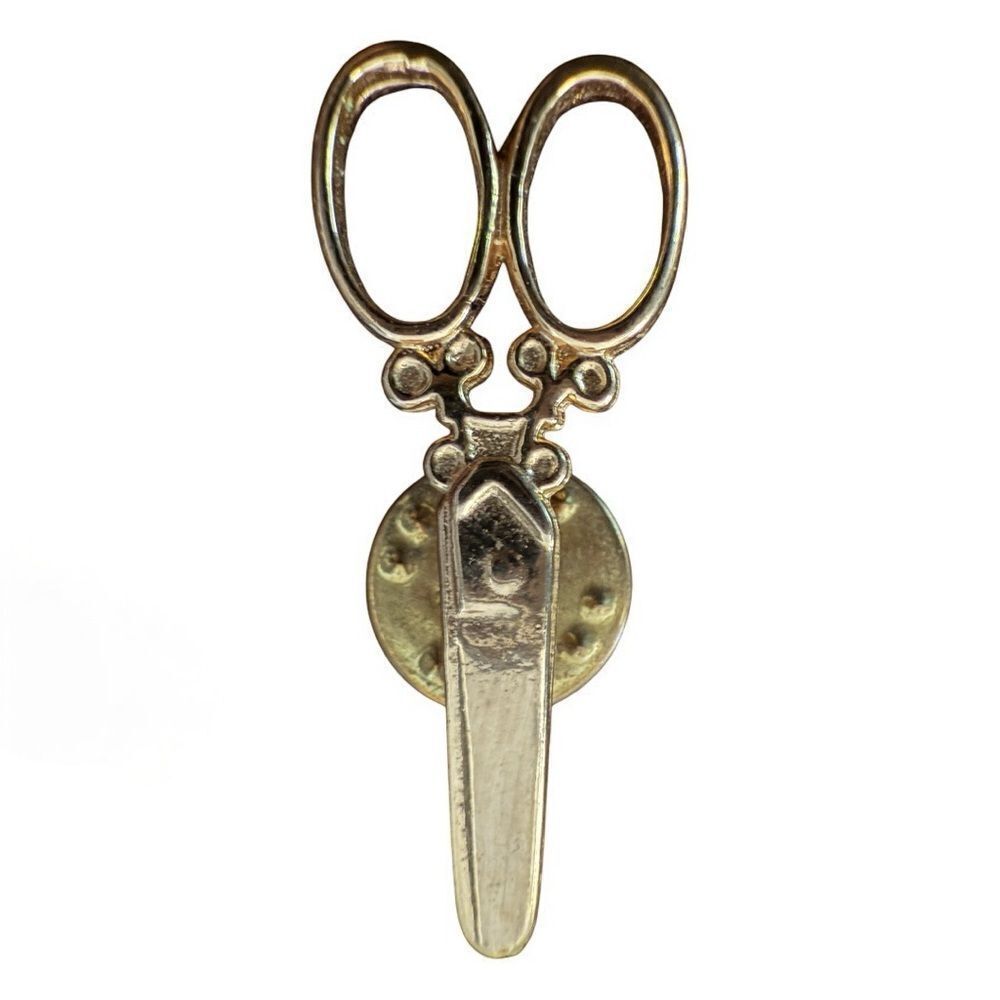 Vintage Gold-Tone Scissors Pin – Made in USA - Picture 4 of 17